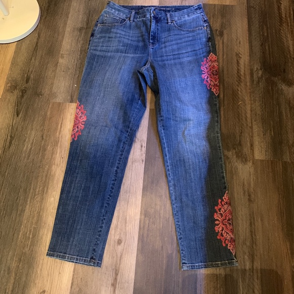 Chicos The so slimming girlfriend ankle stretch jeans . Chicos size 1‎ - Picture 1 of 5